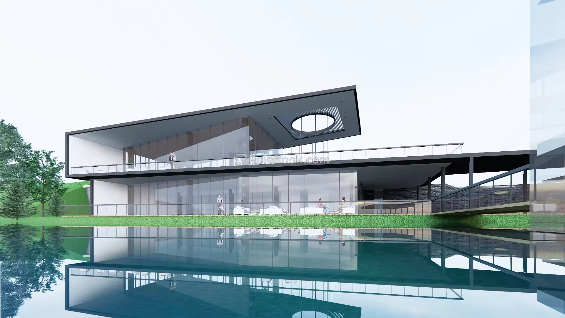 Sales office building SU model 3d model