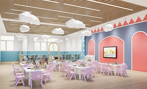 Modern Kindergarten Classroom 3d model