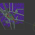 Aerial View Urban Planning With Modern Buildings Green Spaces And Road Networks