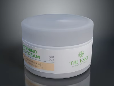 Truesky Whitening Face Cream For Skin Care With Natural Extract Ingredients Net 200g 3d model
