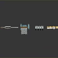 Different Types Of Pixel Art Weapons And Game Tools With Block Designs