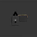 Retro Computer Communication Device With Black Handset Coiled Cord And Knob Detail
