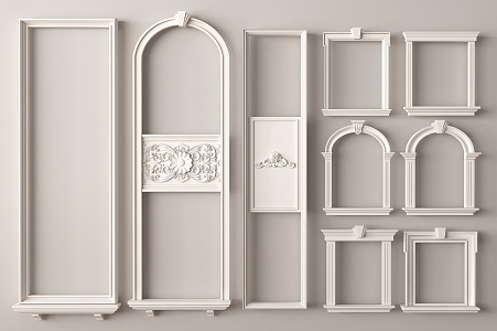 European-style window cover Simple European-style window cover European-style window European-style door cover 3d model