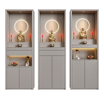 new chinese-style buddha cabinet buddha shrine 3d model