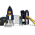 Rocket modeling PE board slide combination 3d model