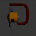 Electric Chainsaw With Yellow Black Design Power Cord And Chain Blade