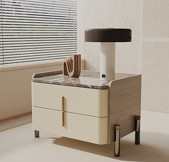 Modern Bedside Cabinet 3d model