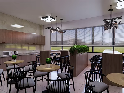 Modern Tea Room Enterprise Leisure Room 3d model