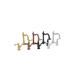 Corona Copper Faucet with Double Handle and Curved Spout Classic Design