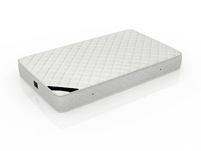 White Diamond Quilted Mattress With Modern Surface Design For Comfortable Sleep 3d model