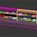 Assorted Fresh Food Display Counter Featuring Various Meats Fruits And Pastries Arranged Neatly