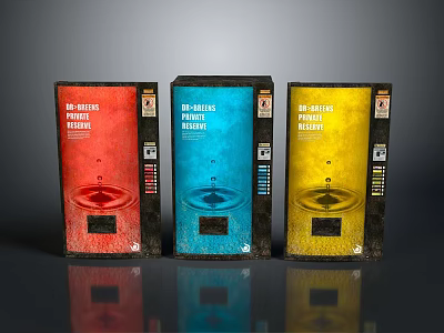 NO MESS FIREBALL Product Boxes With Red Blue Yellow Colors And Flame Design 3d model