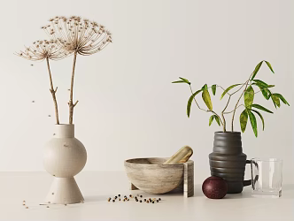 Modern ornaments combination 3d model
