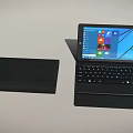2 in 1 Tablet Laptop With Detachable Keyboard Windows Interface And Case 3d model