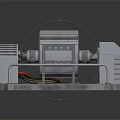 Metallic Industrial Equipment With Motor Base Heat Sink And Mechanical Structure
