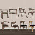 Different Style Leisure Chairs With Wooden Frames And Multiple Colors In Indoor