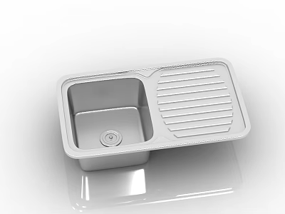 Stainless Steel Double Bowl Kitchen Sink With Drainer And Modern Design 3d model