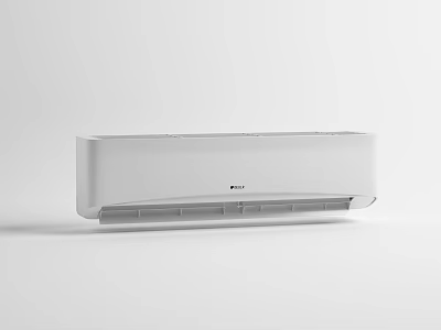 Modern White Air Conditioner Fan With Sleek Wall Mounted Cooling Design 3d model