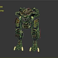 Black and Gold Mechanical Creature With Armored Structure And Sharp Claws