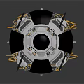 Smart Machine Featuring Circular Structure Black Top White Base Yellow Connecting Parts And Support Legs