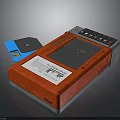 Advanced Red Programmable Controller Electronic Device With Blue Memory Card And Control Panel Features