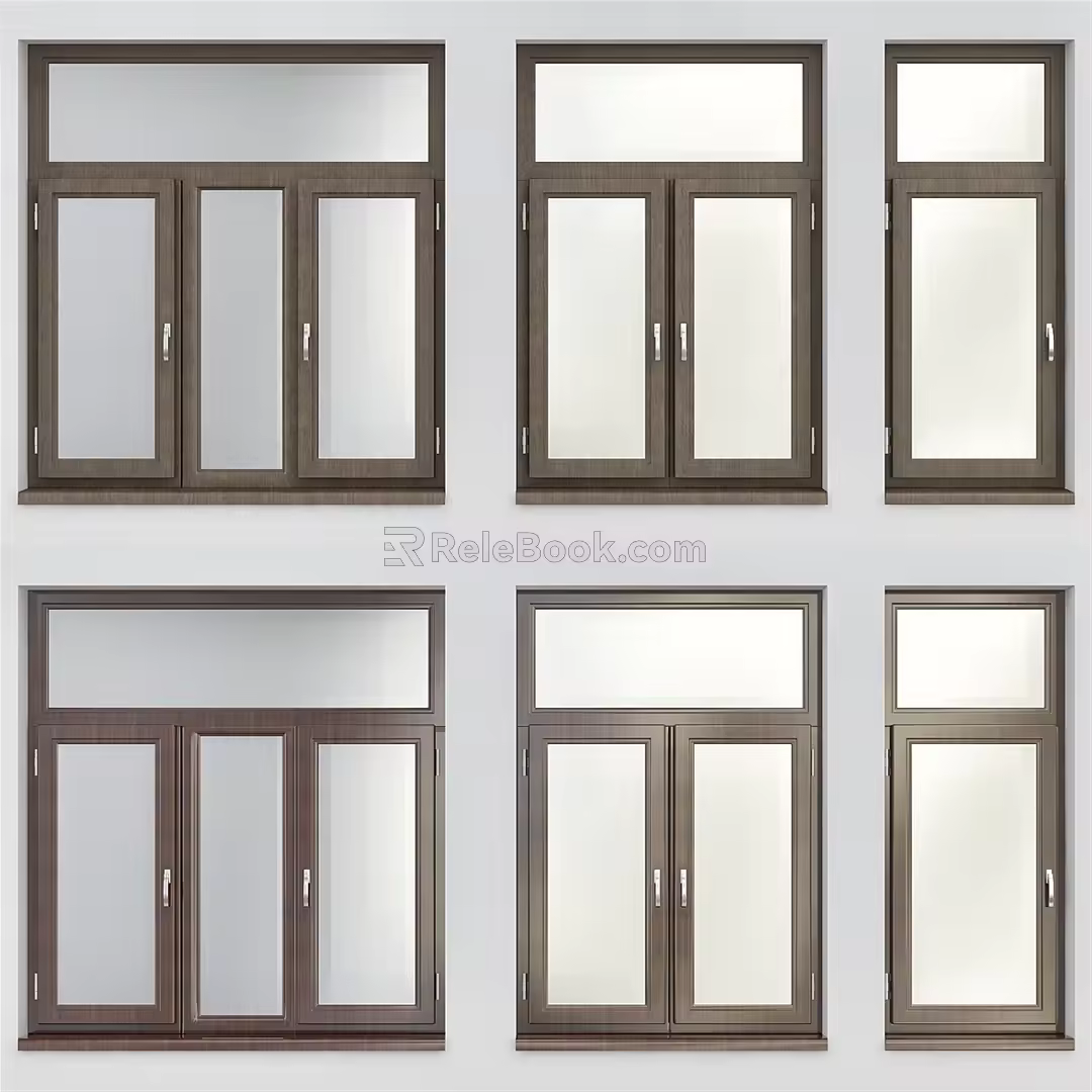 Modern windows 3d model