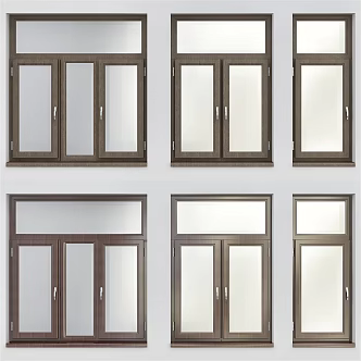 Modern windows 3d model