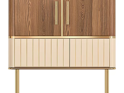Elegant Modern Double Sofa With Wooden Frame Beige Upholstery And Golden Metal Legs 3d model