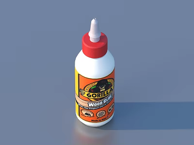 Gorilla Super Glue White Bottle With Red Cap Strong Adhesive For Household Use 3d model