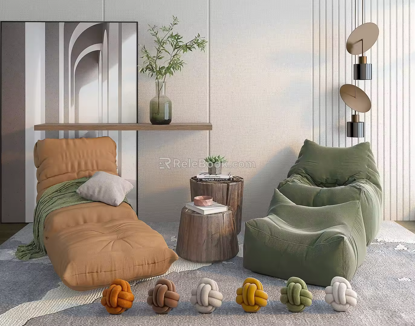Modern Lazy Sofa 3d model