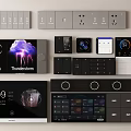 Switch Modern Smart Panel Visual Panel Function Panel Socket 3d model