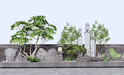 New Chinese Landscape Setches Kumaru Gardening Landscape Setches 3d model