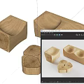 Natural Wooden Outdoor Chair With Unique Design For Garden Patio Seating