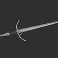 Medieval Weapon Sword With Steel Blade Wooden Grip And Ornate Hilt Design