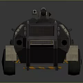 Sand Colored Armored Military Vehicle With Tactical Weapon And Six Wheeled Design