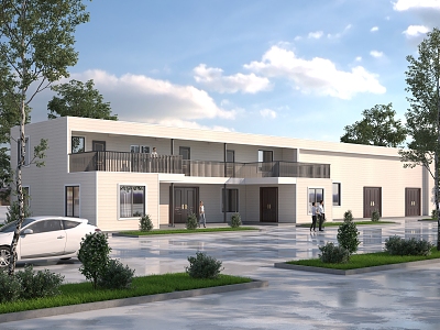 modern office building 3d model