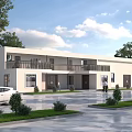 modern office building 3d model