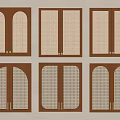 Wooden Interior Doors With Grid Patterns And Arch Top Designs In Various Styles