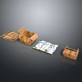 Durable Brown And White Cardboard Storage Boxes For Household Organizing Open Closed Design
