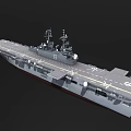 Aircraft Carrier With Flight Deck And Island Structure For Military Operations