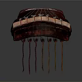 Traditional Dark Brown Wooden Guqin Stringed Instrument for Home Decor Use