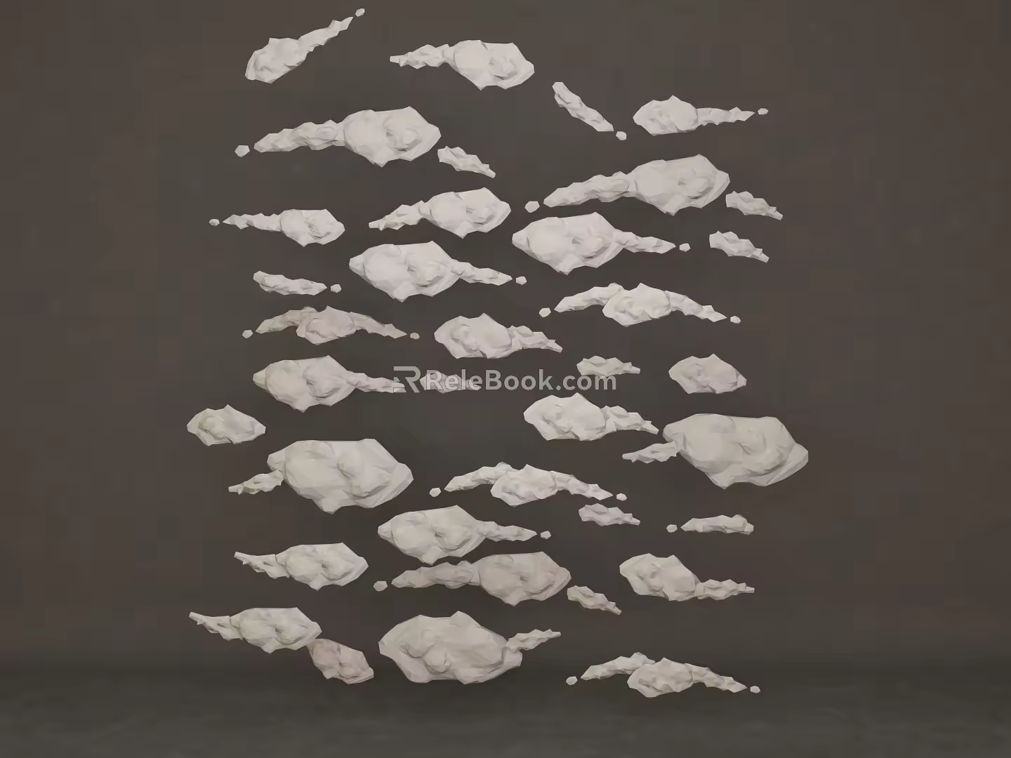 clouds low model clouds cartoon clouds sky 3d model