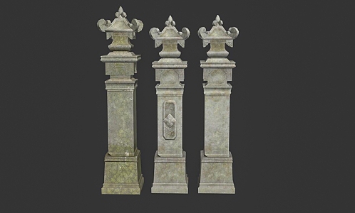 Chinese pillar 3d model