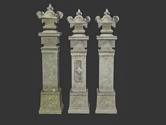 Chinese pillar 3d model