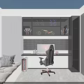 Modern Open Living Dining Room Interior With Gray Sofa TV Wall And Decorative Artwork