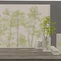 Stylish Green Plant Wall Interior Design With Lighting Effects White Vase And Wooden Floor