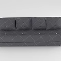 Modern Gray Sectional Sofa With Diamond Tufted Design And Button Detail Cushions