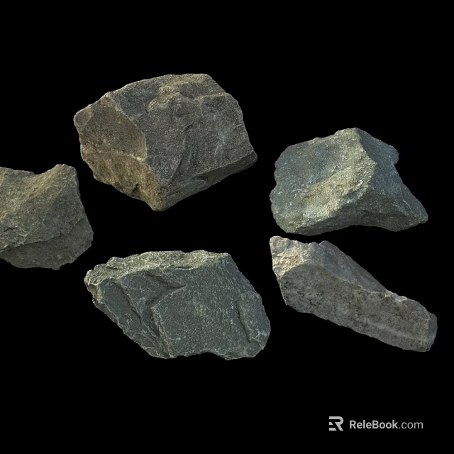 Natural Stone and Wood Materials with Rough Textures for Decorative Use 3d model