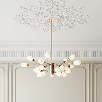 French Style Multi-Head Chandelier Art Chandelier Metal Chandelier Bedroom Chandelier Hall Chandelier 3d model