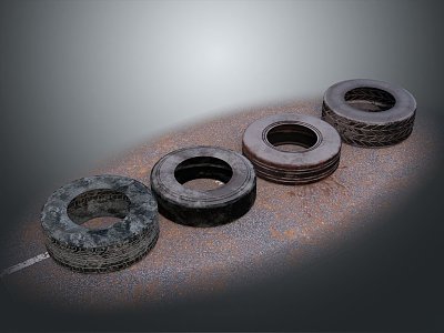 Modern tires Wheel wheels Old tires 3d model